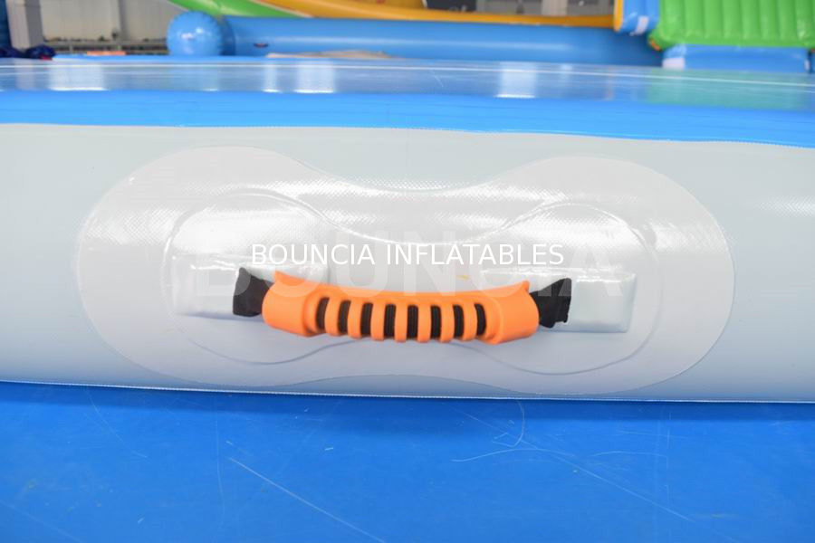 15mL Blue Gymnastics Air Track , Air Mattress Gymnastics With Durable Handles