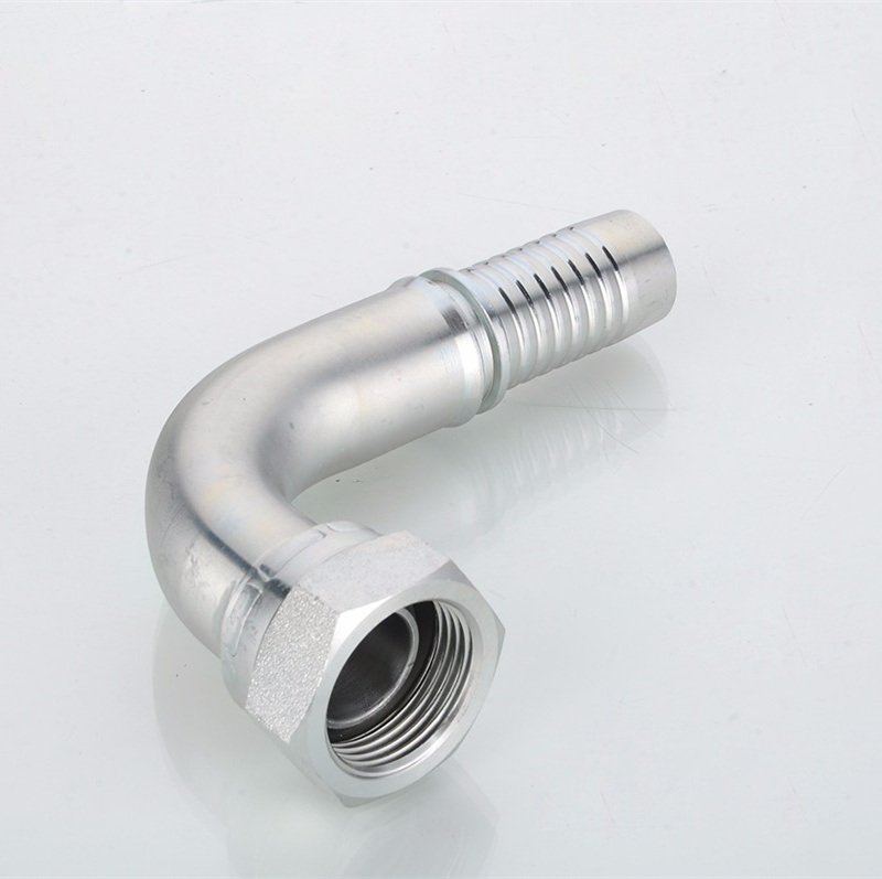 Forged End Connection Hydraulic Hose Fittings Carbon Steel Single Hex 90 Degree Bsp 22691 Manufactur
