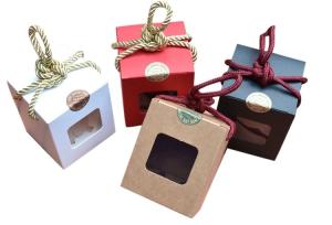 Quality Christmas Gifts Cardboard Box With Handles CMYK PMS With Window wholesale