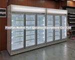 Supermarket 3 doors display refrigerator -22C upright glass door freezer