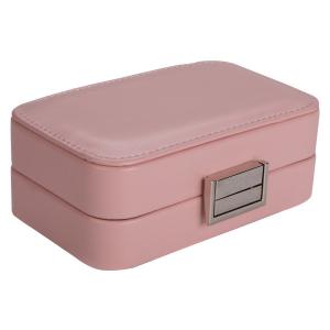 Quality Handmade Portable Travel Jewelry Box Square Shape Suitcase Design For Retail wholesale