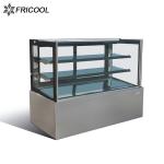Air cooling curved glass bakery display cabinet with CE/ETL