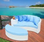 PE Rattan Sun bed patio Backyard beach Chaise Lounge chairs Leisure Aluminium