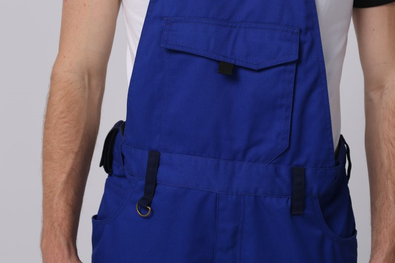Light Weight Work Bib Overalls , Elastic Bib Trousers With Reflective Tape On Leg