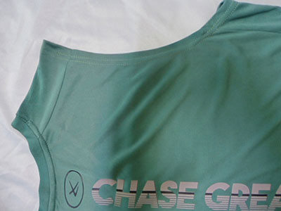 Green OEM Service Mens Cut Off Tank Tops 100%Polyester Knitting