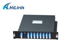 Quality LGX Cassette Dual Fiber LC/UPC 1470nm-1610nm 8CH CWDM Mux Demux 2 Slots in 1U Rack Mount wholesale