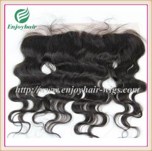 Quality Brazilian virgin hair lace frontal 13''x4'' ,natural color body wave 10''-24''L hairpiece wholesale