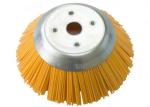 Yellow Bristle Nylon Rilsan Trimming Weed Brush , Road Sweeper Brushes