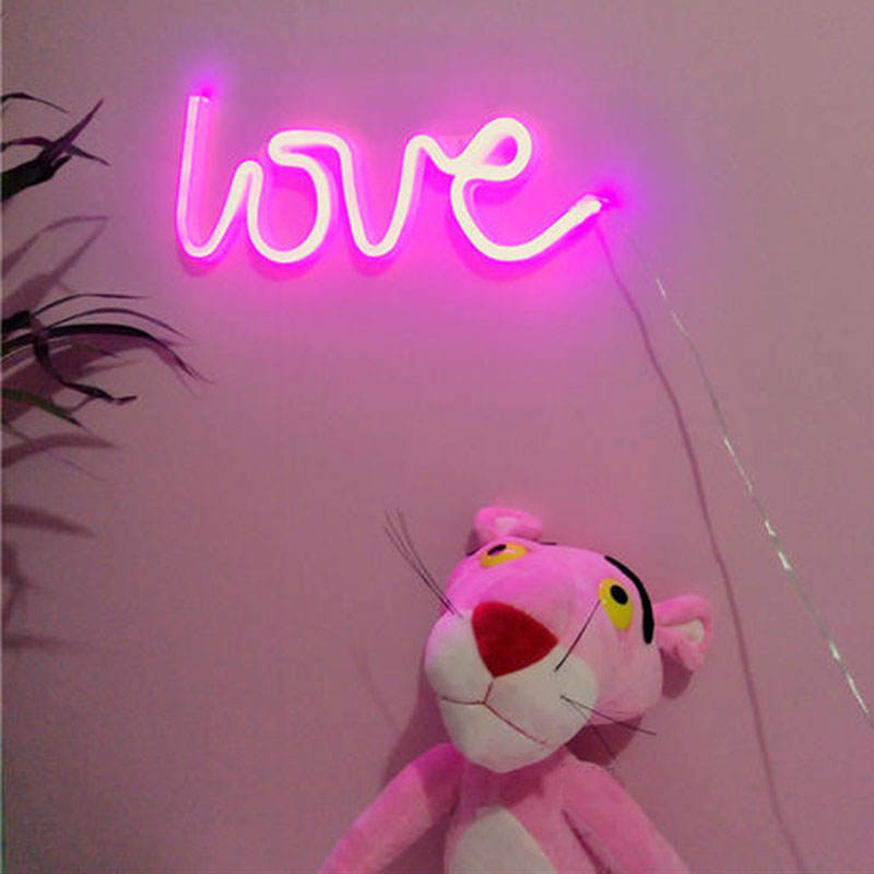 Hot Selling Waterproof Open Neon Sign Gas Bar Pink Acrylic Led Neon Light
