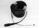 Black Waterproof ODLC / PDLC Fiber Optic Patch Cord , High shock