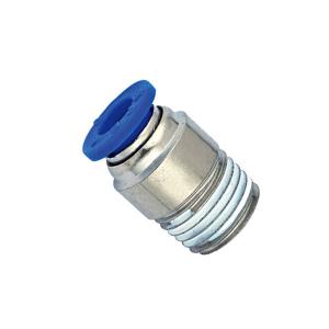 Quality POC Pneumatic Air Fitting Brass Nickel Plate One - Touch Round tube fittings wholesale