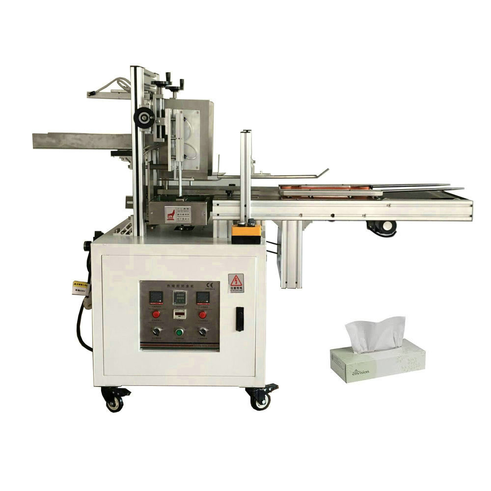 Low Investment Semi Automatic Facial Tissue Paper Packing Machine 36-40 boxes/min