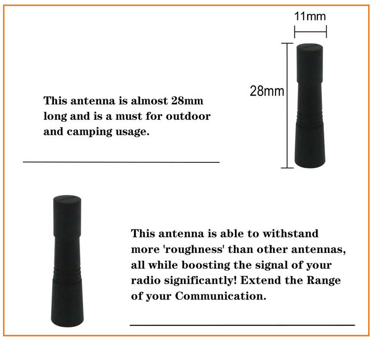 Strong Signal Walkie Talkie Bootster 868mhz Antenna 0-1dBi high gain