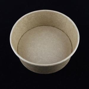 Quality Salad Disposable Kraft Paper Bowls With Lids Takeaway Packaging Container 1100ml wholesale