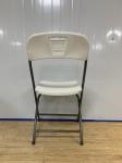 Outdoor White Plastic Metal Folding Chairs For Events Garden Party Chairs