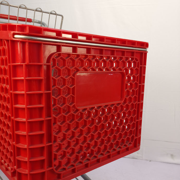 Heavy Duty 80L-200L Grocery Plastic Shopping Carts With Undercarriage