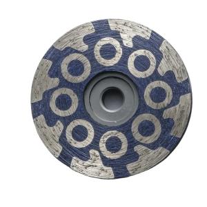 Quality Six Segmented Diamond Powder Cup Wheel for Resin Filled Round Turbo Granite Grinding wholesale
