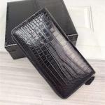 Authentic Crocodile Belly Skin Men's Large Card Wallet Genuine Real Alligator