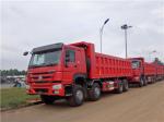 ZZ3317N3867 12 Wheels Dump Tipper Trucks With 371HP Euro 2 Red Color