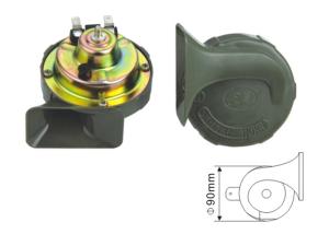 Quality EST1015 Black Snail Horn Dual Voltage 12V / 24VCar Horn Replacement Universal 510Hz 110DB Dia 90mm 3.7A wholesale