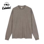 Heavy Weight Cotton Knitted Hoodie Two Tone Cut Sew Crewneck Sweatshirt