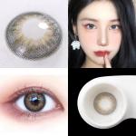 Prescription Myopia Smokey Gray Contact Lens For Dark Eyes