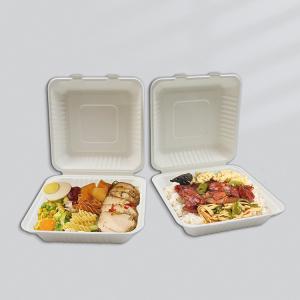 Quality Bagasse Clamshell Biodegradable To Go Box Compostable Lunch Box wholesale