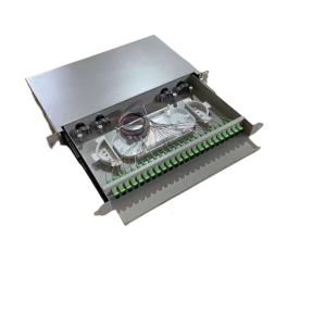 Quality Black 24-48 Slding Type Rack Mount Fiber Optic Patch Panel For Network Cabling wholesale