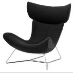 Modern leather imola designer chair easy chair with ottoman living room home