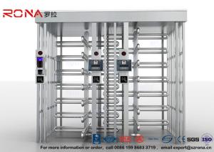Quality 304 Stainless Steel Turnstile Full Height Brushed Surface Treatment With Double Lane wholesale