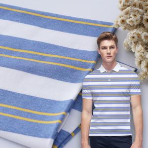 Quality Elastic Striped Material Fabric Comfortable Combing Lycra Texture 170gsm wholesale