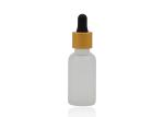 50ml Frosted Clear Oil Bottle Essential Oil Glass Bottles With Matte Gold