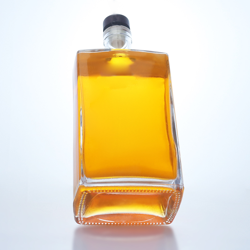 Customized Logo 750ml Glass Bottle for Gin Rum Champagne Brandy Tequila Whisky Liquor