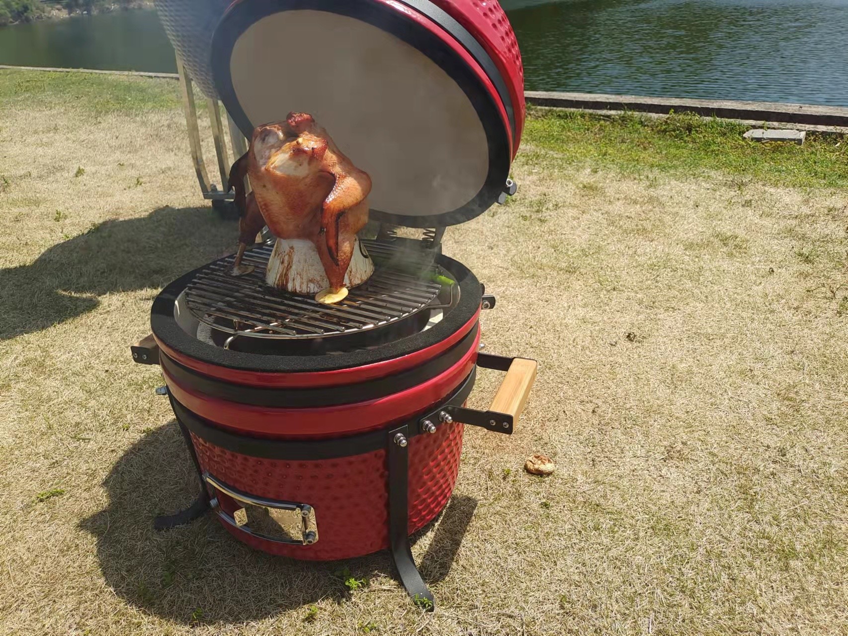Wine Ceramics Charcoal Kamado Grill Smoker Stainless Steel Accessories