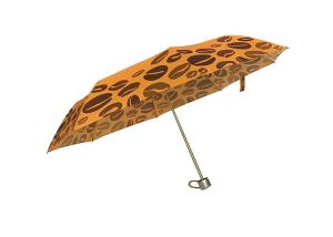 Quality Orange Lightweight Folding Aluminium Umbrella Manual Open Close 21 Inch wholesale