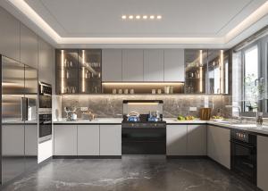 Quality Modern Pvc Door kitchen Cucina Complete plywood Pantry Cupboard Cabinet wholesale