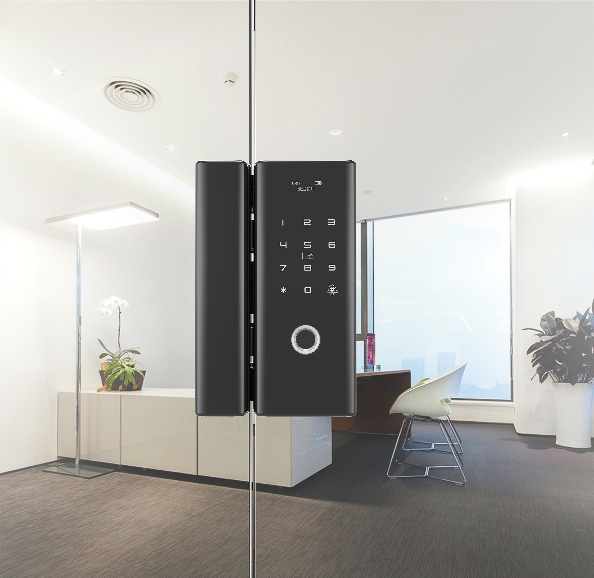 M9 Office door lock|Glass door lock-office fingerprint lock-glass door password-glass door electronic lock