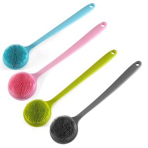 Quality Hypoallergenic Long Handle Silicone Bath Body Brush Home Bathroom Accessories wholesale