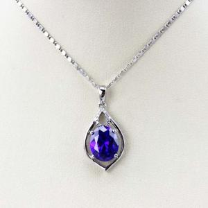 Quality Fashion Jewelry 925 Silver 8mmx10mm Oval Created Amethyst Pendant (PSJ0422) wholesale