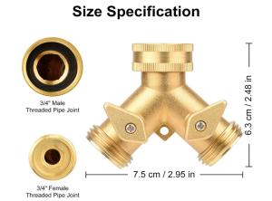Quality ANSI CNC Brass Y Valve For Lawn Irrigation Watering wholesale