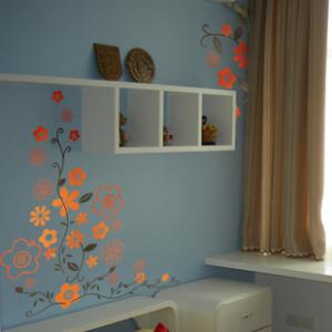 Quality Artificial Carving Designer Star Wall Flower Stickers YX-016 wholesale