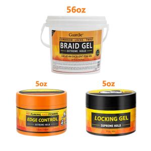 Quality Private Label Custom Logo Shine and Jam Gel Braiding Extra Hold Edge Control Hair Loc Braid Gel Wax for Black Women Men wholesale
