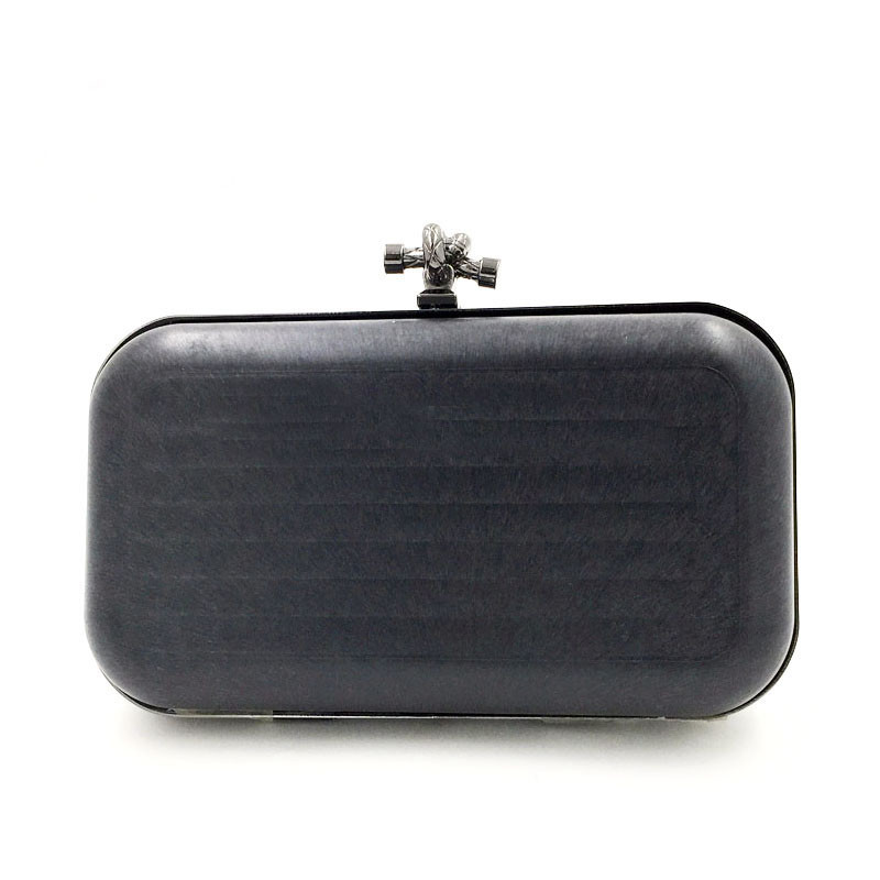 Hot selling fashion customized gunmetal iron rectangle clutch purse frames box 18*10.3 cm