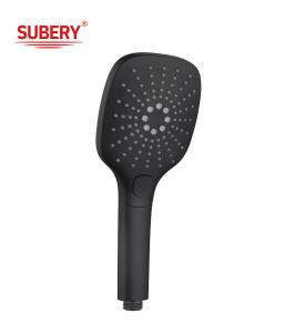 Quality Black Column Hand Held Showerheads ABS Plastic 3 Function wholesale