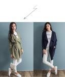 Fashion lady wind coat HM6001(clothing factory)