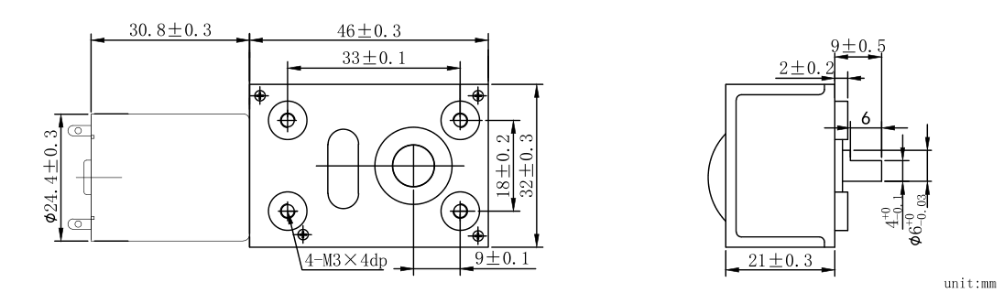Stainless Steel DC Worm Gear Motor , 5~6000rpm Worm Gear DC Motor 12V