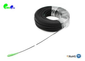 Quality Outdoor FTTH Aerial Drop Fiber Optic Pigtail SC APC 9 / 125μm Simplex G657A1 Self-Supporting cable black LSZH Jacket wholesale