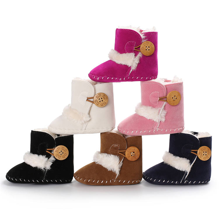 2019 winter wholesale Warm plush 0-2 years prewalker outdoor baby boots booties