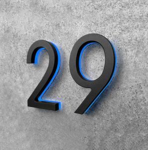 Quality Gold Mirror House Number Sign Hotel Door Number Plates DC12V wholesale