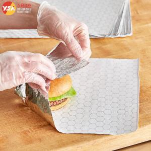 Quality Burger Foil Hexagon Honeycomb Paper Laminated Aluminum Foil Burger Wrapping wholesale